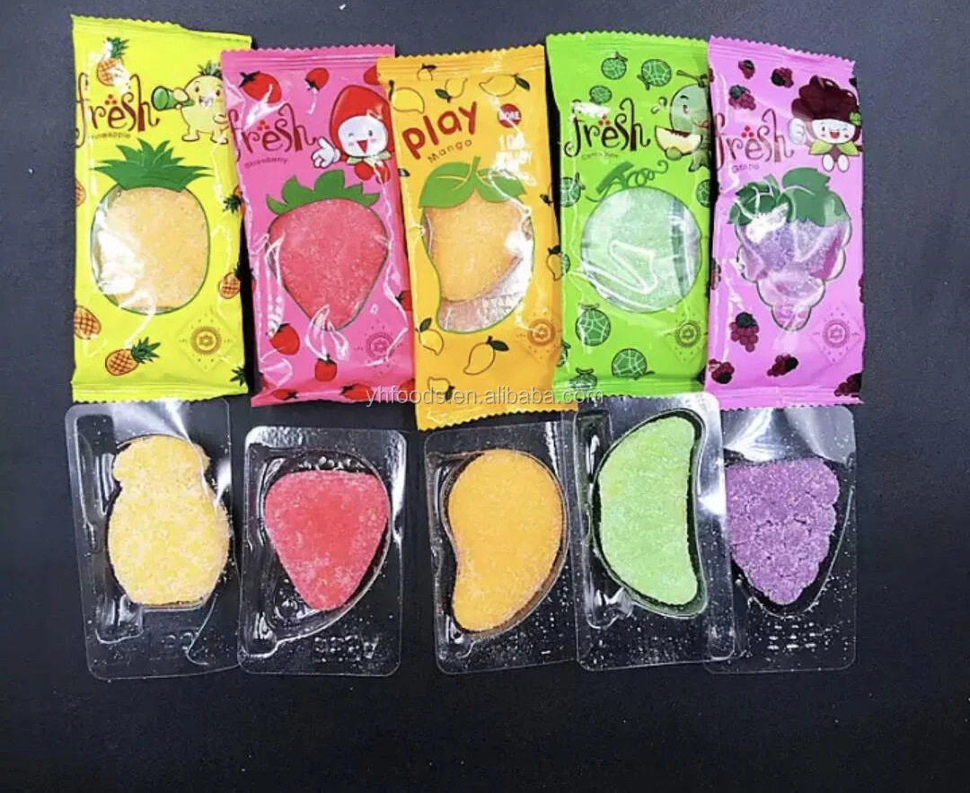 Customized Mango Soft Jelly Gummy Candy Halal Candies Sweets - Buy ...