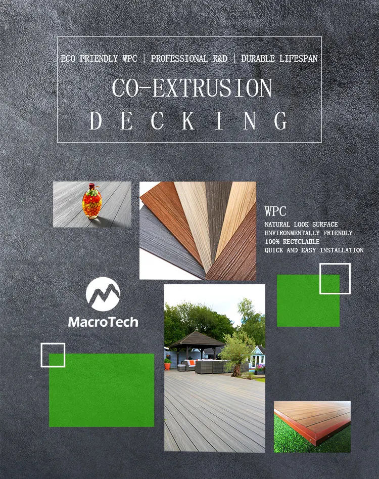 Cheap composite deck boards laminated wooden flooring waterproof wpc garden decking flooring