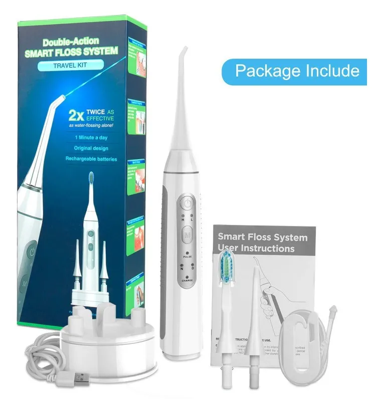 Waterproof floss water jet dental electric oral irrigator toothbrush