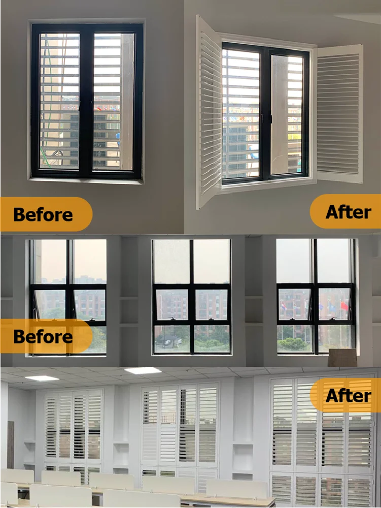 Bifold Style High Quality White Wooden Basswood Plantation