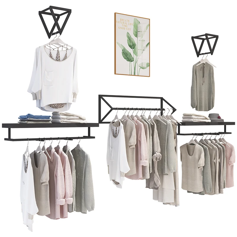 Customized Iron Display Rack Clothing Rack Display Rack For Hanging