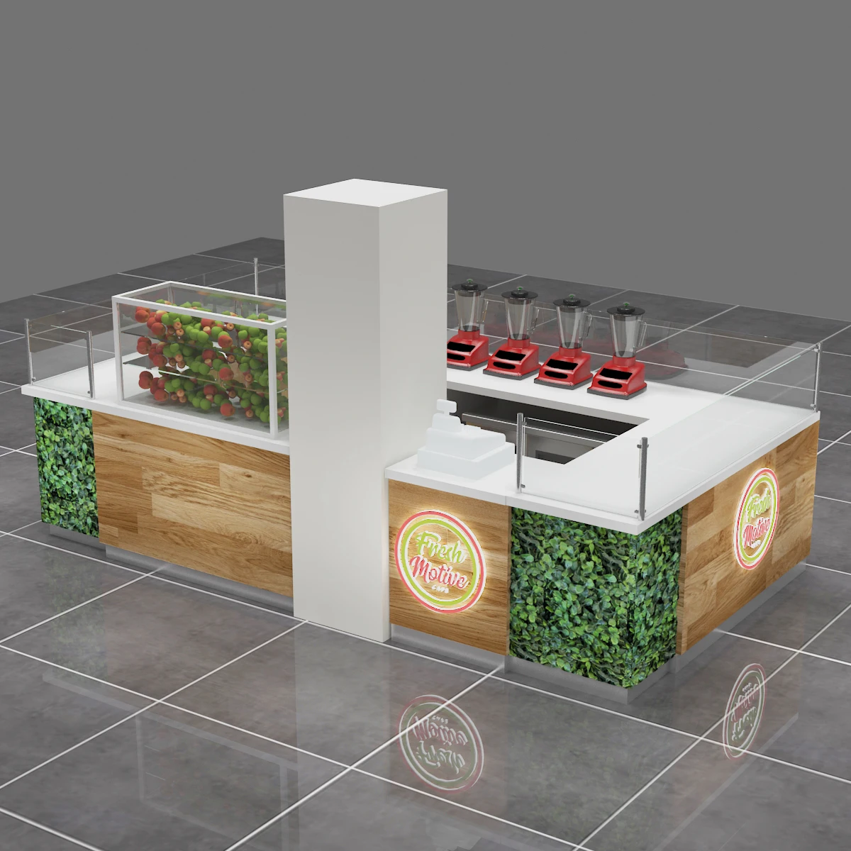 Mall Fast Food Kiosk For Fruit Juice Kiosk Bar Ideas | Modern Bubble ...