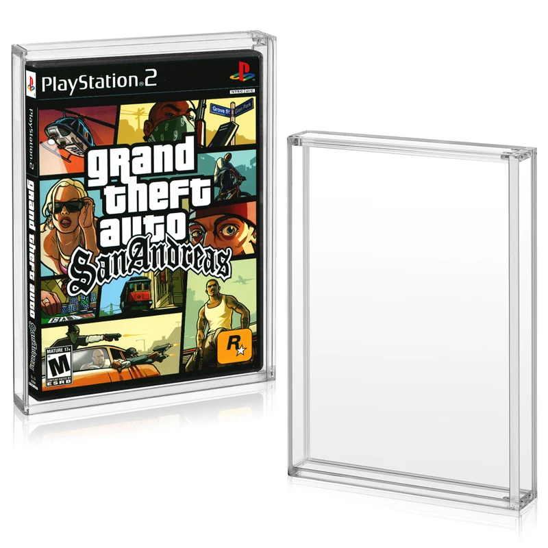 Clear Acrylic Game Cartridge Box for PS2, Xbox, Wii - Protective