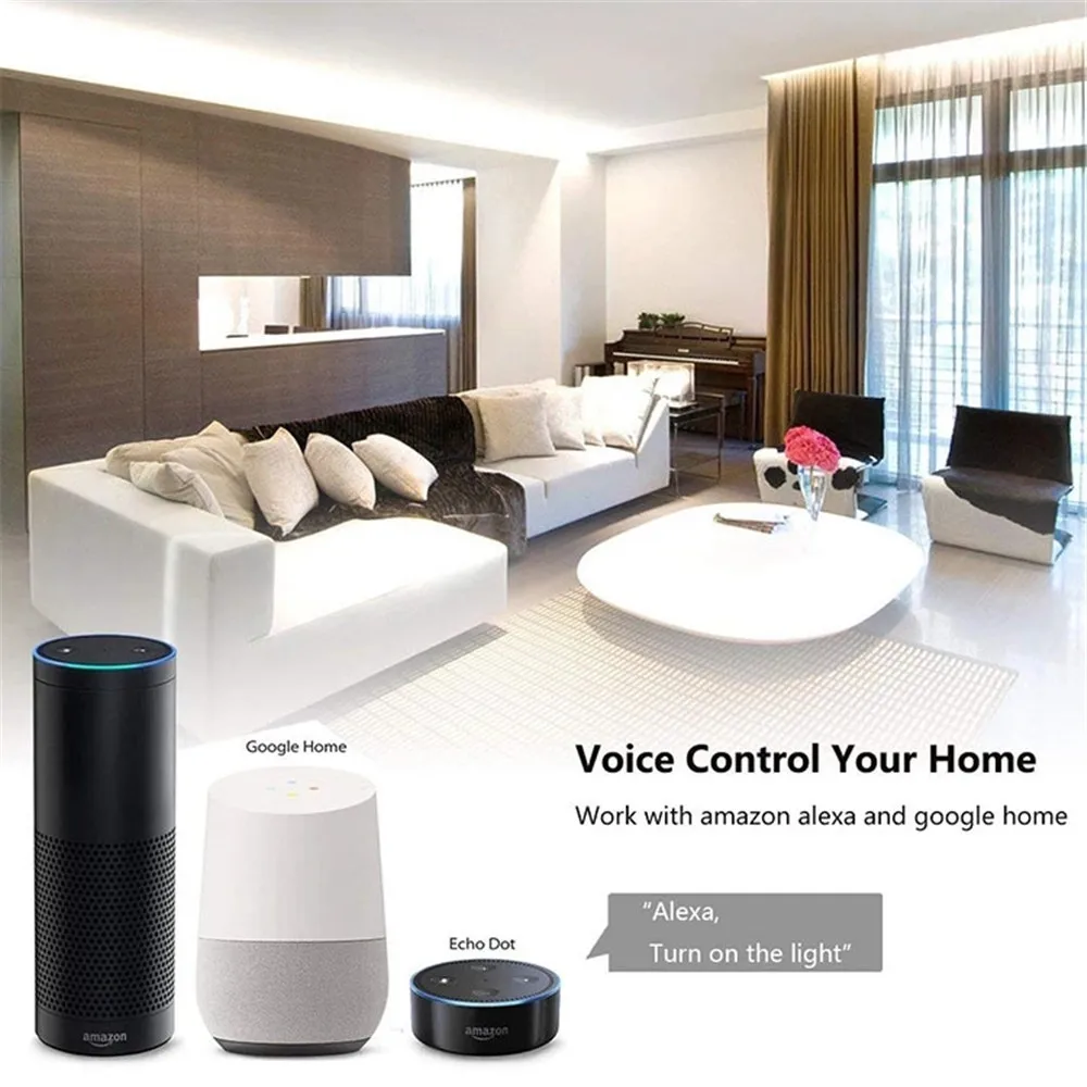 2GANG Switch/Smart Wireless Light Switch Zigbee Touch Switch Compatible with Alexa/GoogleHome/IFTTT - ANKUX.COM