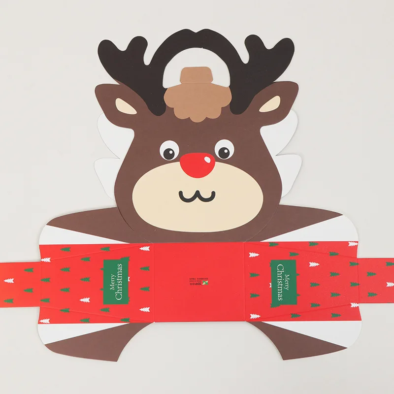 3d 圣诞鲁道夫纸板治疗盒圣诞饼干礼品盒圣诞糖果盒学校教室派对派对