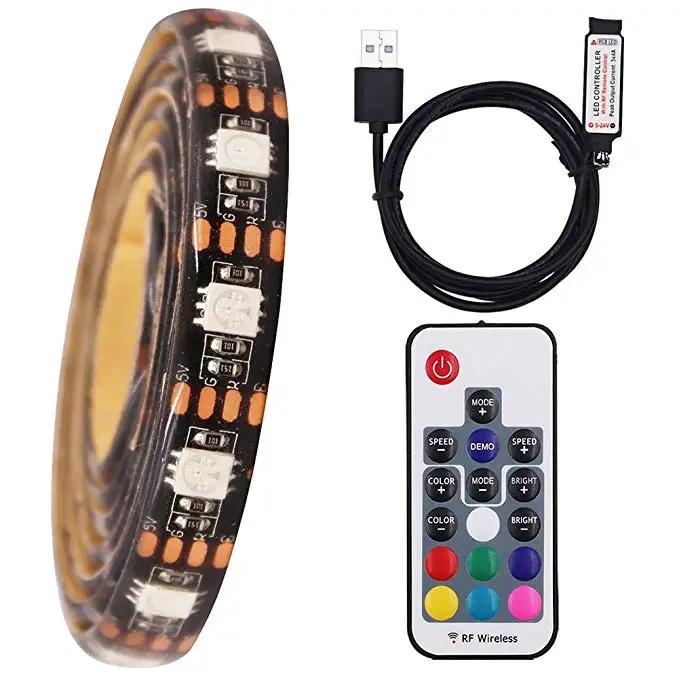 DC5V USB led Strip Colour Changing LED strip  light TV Backlight Kit Strip RF Remote Control