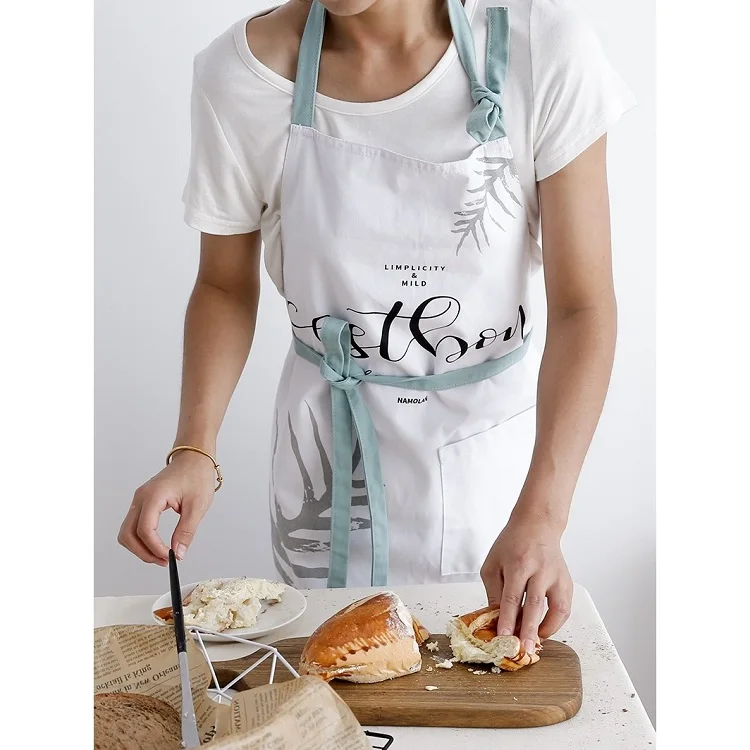 Apron Custom Print Adjustable Different Color Leaf Design Kitchen Apron
