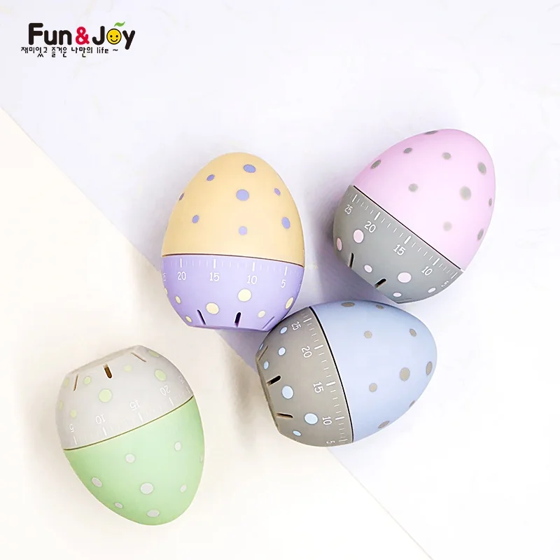 
EGG Timer Student Manage Time Kitchen Alarm Clock Cute Colorful Egg Design 60 Minutes Kitchen Mechanical Countdown Timer 
