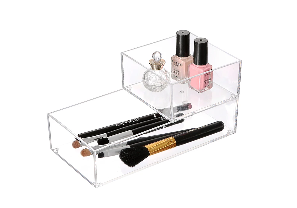 acrylic case makeup organizer cosmetic desk organizer