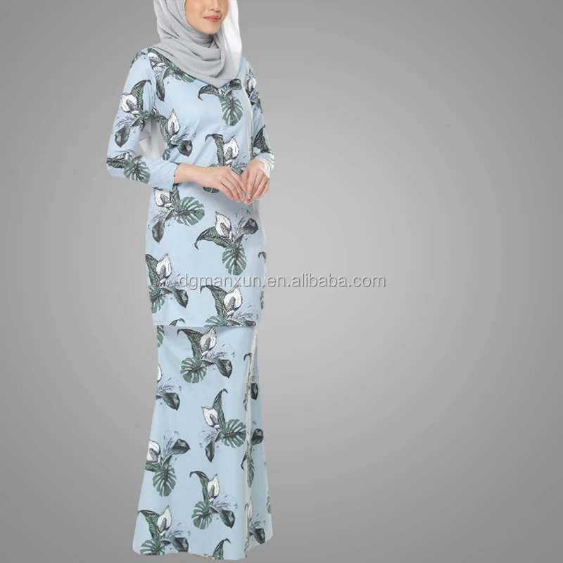 New Style Floral Baju Kurung Modern 