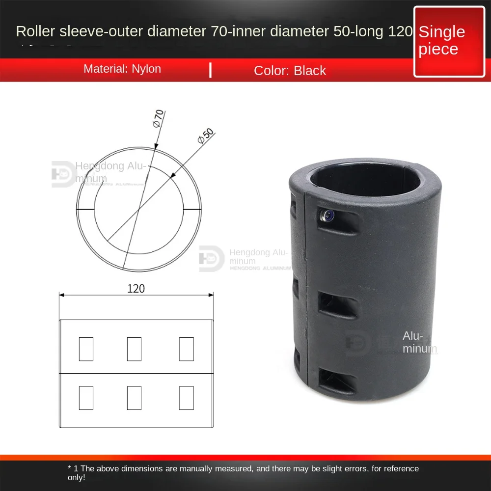 Black Roller Spacer Sleeve Nylon Briquette Sleeve for 50 Battery Equipment Assembly Line Conveyor for Heat Sink Application details