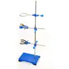 Gelsonlab HSG-076 Support Stand 8" x 5" with Resistant Rod - Burette Clamp with Boss Head, Retort Clamp 3 Prongs and Retort Ring