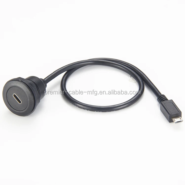 Round-Port USB-C to Micro-B Cable Screwable Type C Female to Micro USB Male Cable - ANKUX.COM