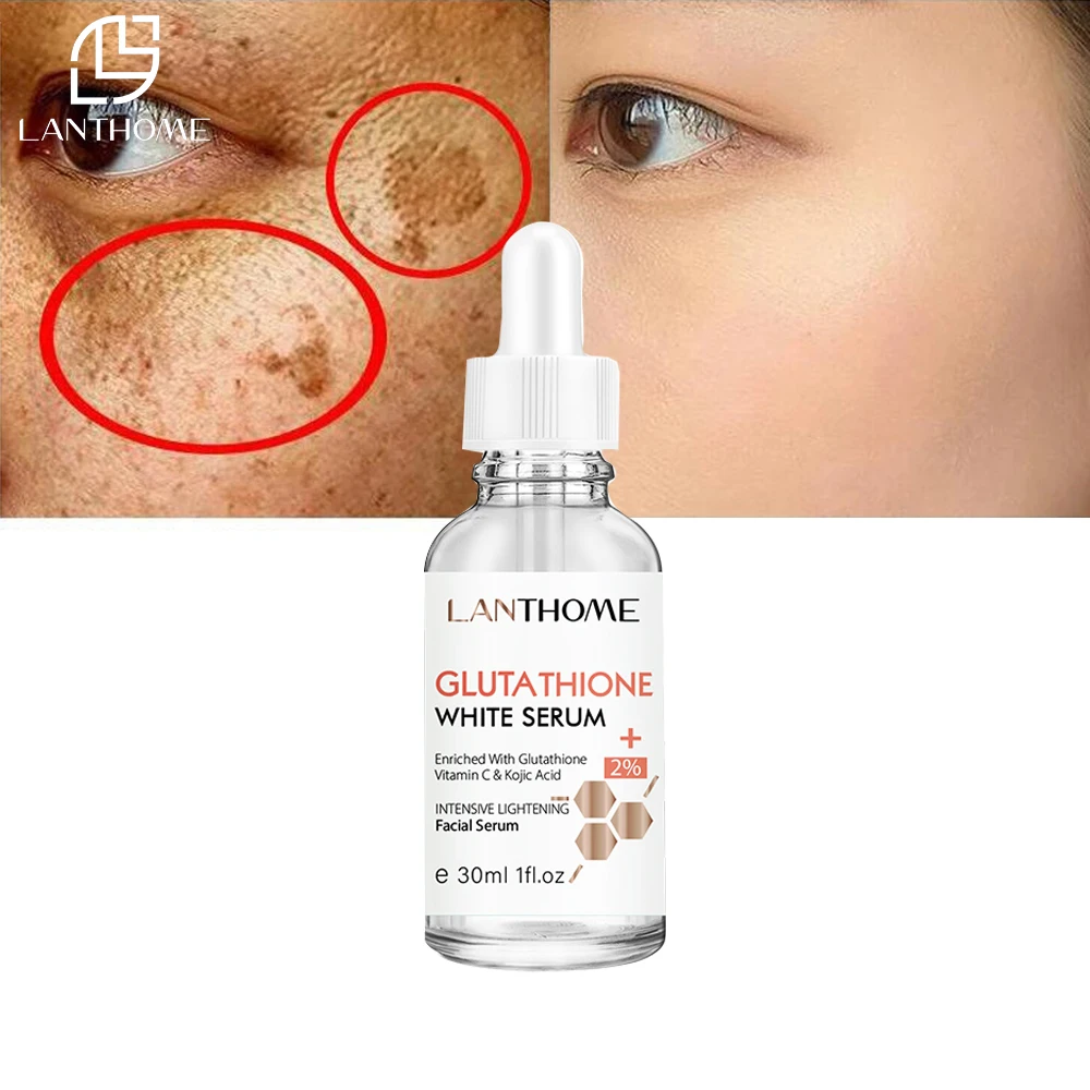 Strong Whitening Glutathione Face Serum With Vitamin C Collagen Kojic Acid Whitening Brightening Serum for Black Skin Strong Whitening Glutathione Face Serum With Vitamin C Collagen Kojic Acid Whitening Brightening Serum for Black Skin