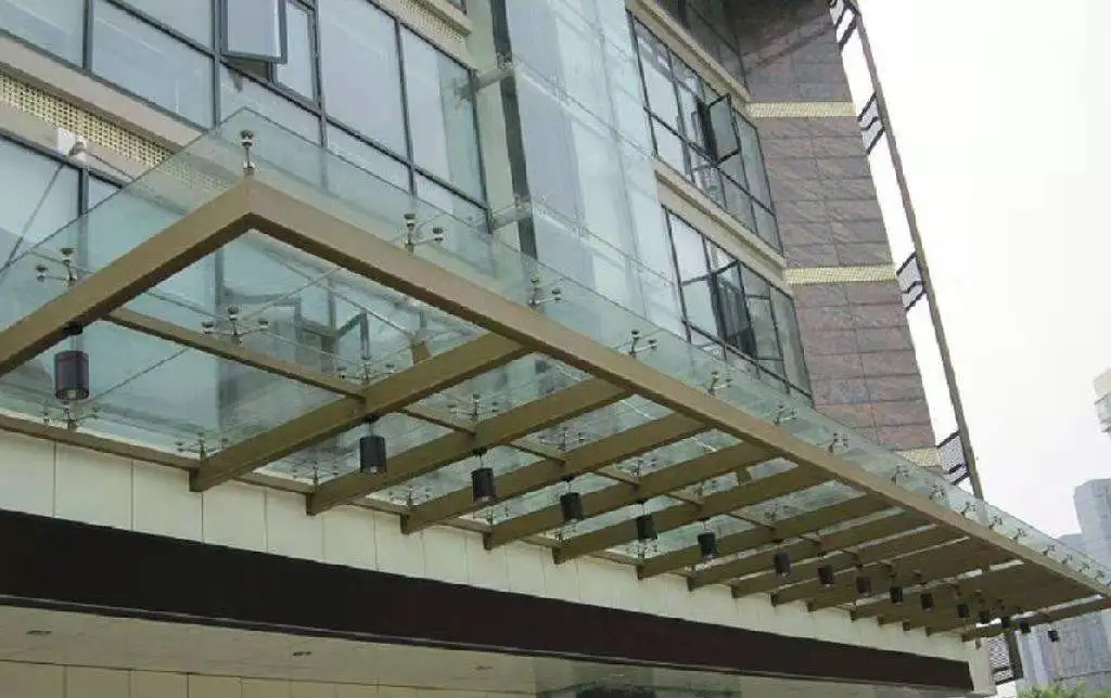 现代设计不锈钢前门玻璃天篷