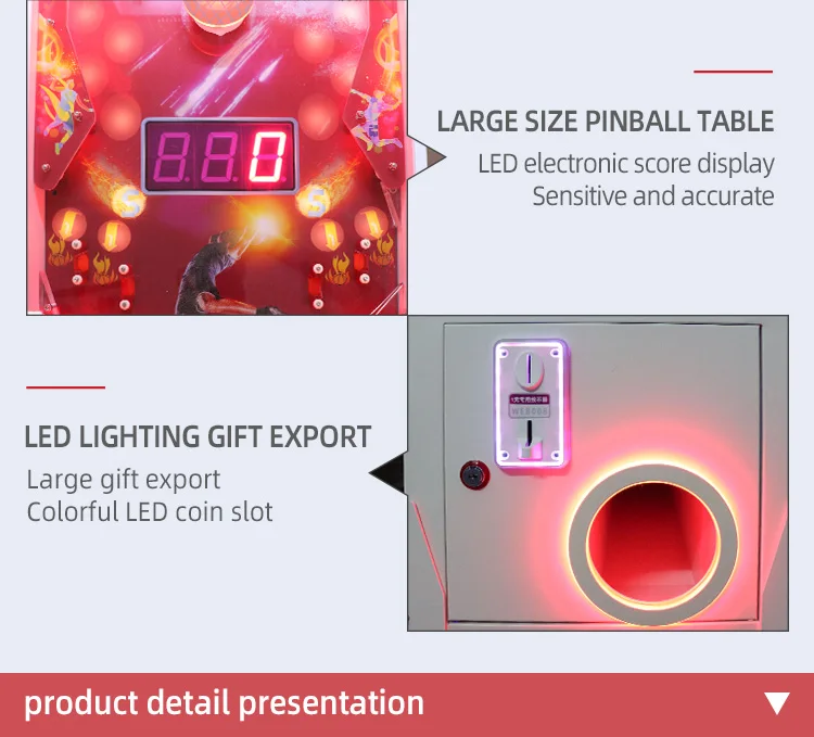 Mechanical Pinball Machine Coin Operated True Pinball Game Machine ...