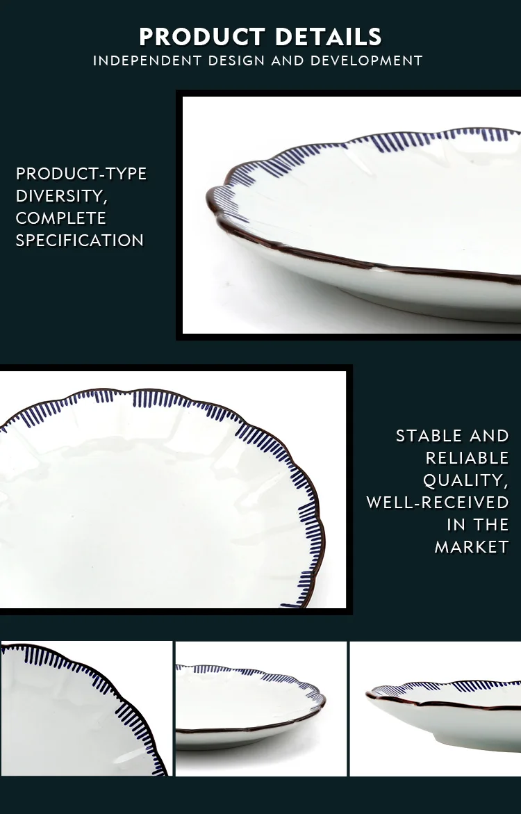 wholesale customized 10 inches plates japanese style porcelain dining room dishes dinnerware set ceramic plates