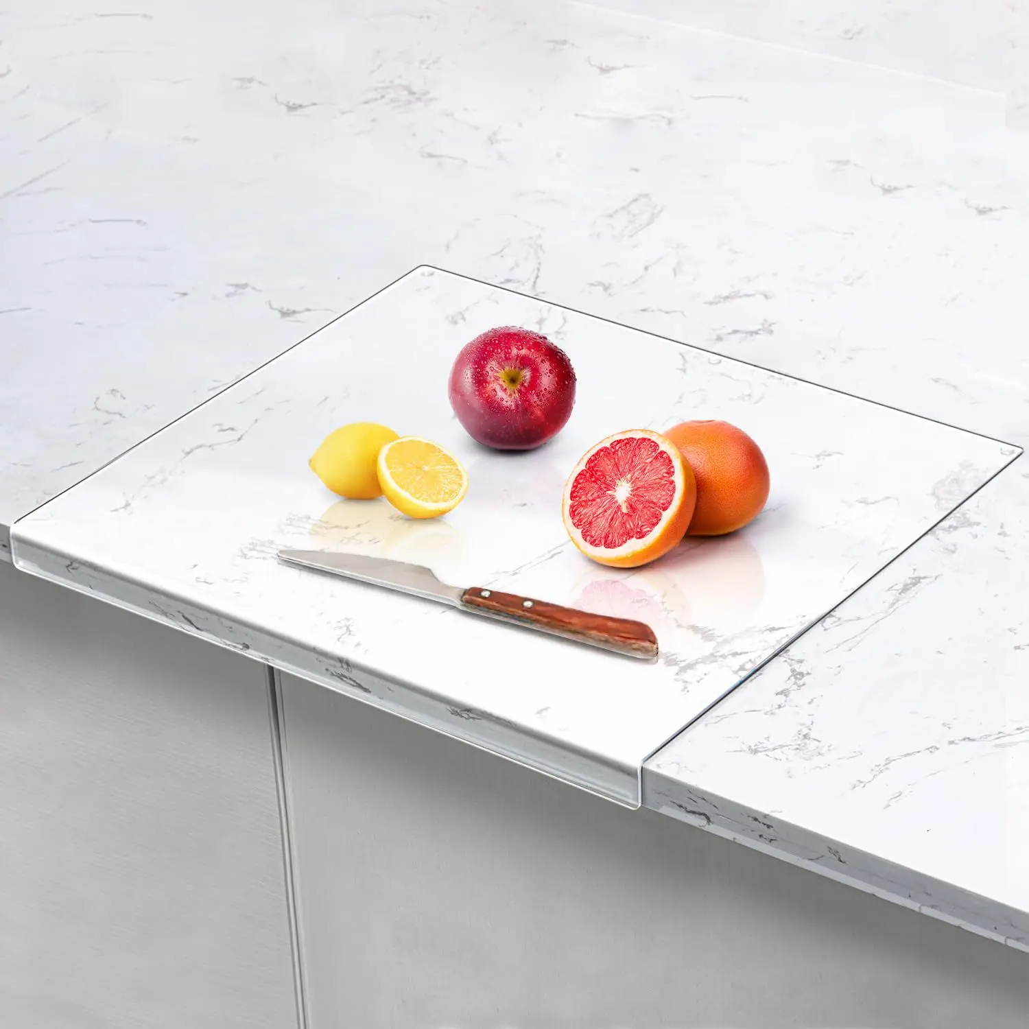 product customized acrylic non slip clear eco friendly reusable durable kitchenware cutting board oem odm for fruit and vegetable use-6