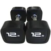 weight lifting fixed PU dumbbell weights gym square CPU coated dumbbell
