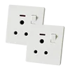 Factory supply dustproof panel 250V AC British/BS/UK 15A single 3 pin round hole kids safety protect electric wall switch socket