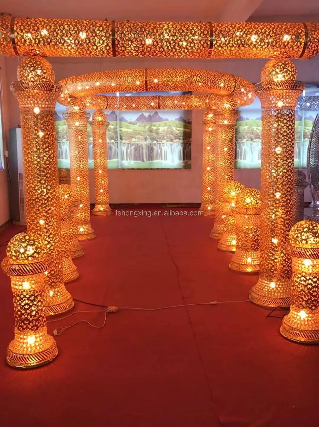 White Lighted Indian Wedding Walkway Pillars Buy Indian Wedding