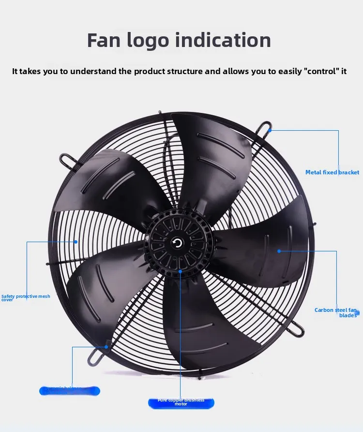 Axial Flow Fan, 600mm, 800W - detail 6