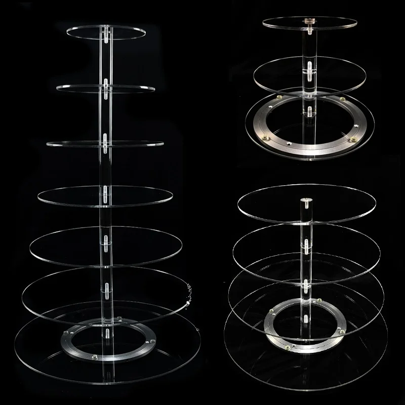 3 4 5 6 7 8 Tier Round Spiral Wedding Cake Stand Set Cupcake Stands And ...