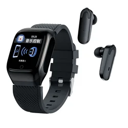 new S300 multifunctional smart watch BT headset 2 in 1 waterproof health temperature heart rate sports smart bracelet