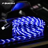 Young popular fashion cold light flowing luminous data line beautiful interesting charging usb cable