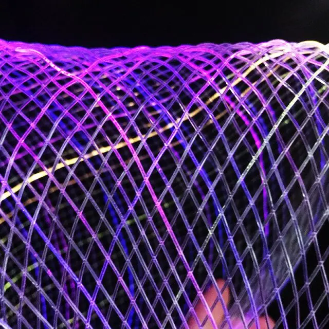 
Outdoor Christmas tree fiber led mesh light colorful decoration waterproof cold fiber optic light net 