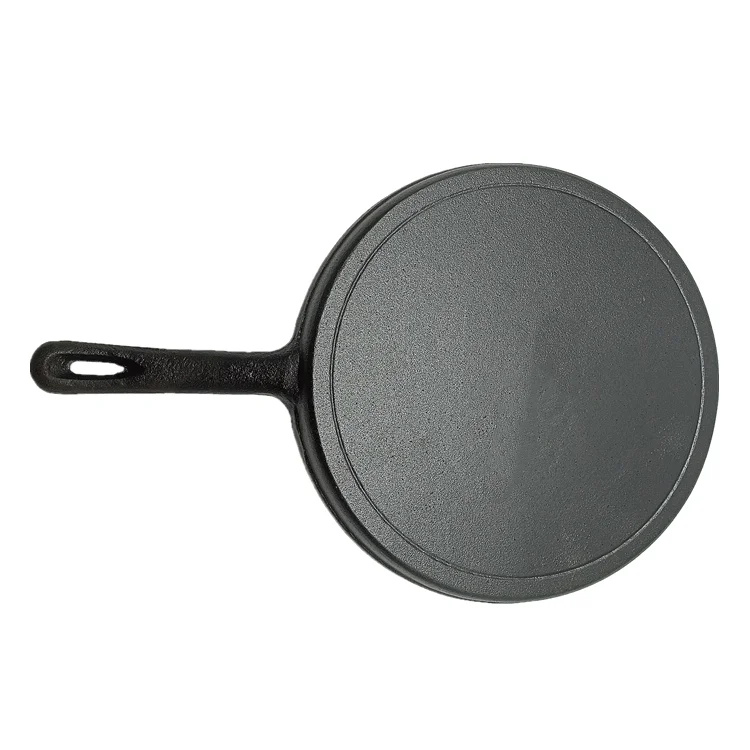 26.5cm New Custom Made Tawa Skillet Round Shape Shallow Flat Cast Iron