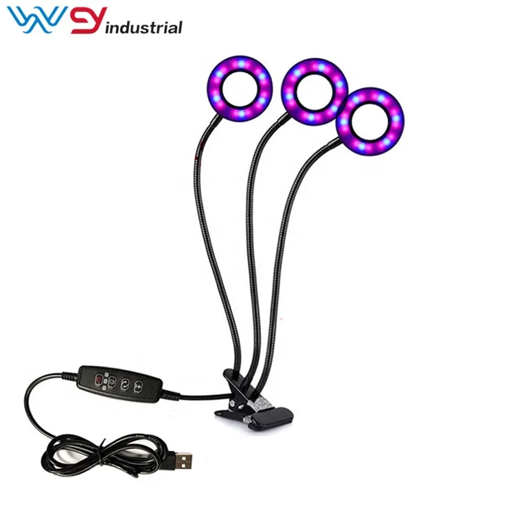 2020 Amazon Top Seller Red Blue Full Spectrum Three Head Plant Led Grow Lights For Indoor Plants