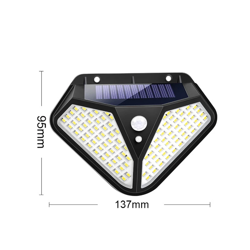 114 LED Solar Light Outdoor Waterproof Solar Powered Lamp PIR Motion Sensor Street Garden Decoration Solar Security Wall Light