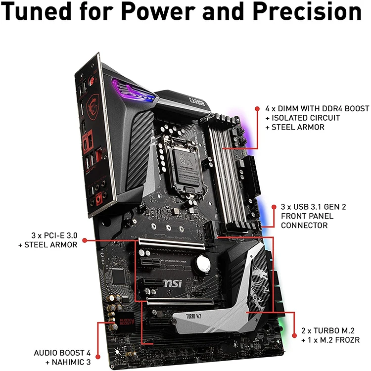 Used MSI MPG Z390 Gaming Motherboard LGA1151 & DDR4 Support
