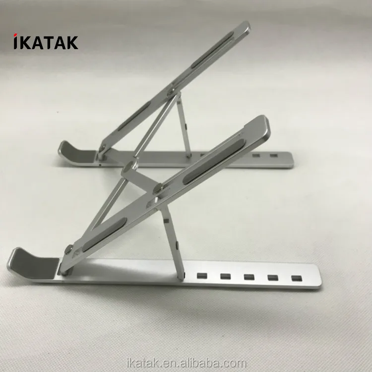 IKATAK Adjustable Eye-Level Ergonomic Design Aluminum Portable Foldable Laptop Stand
