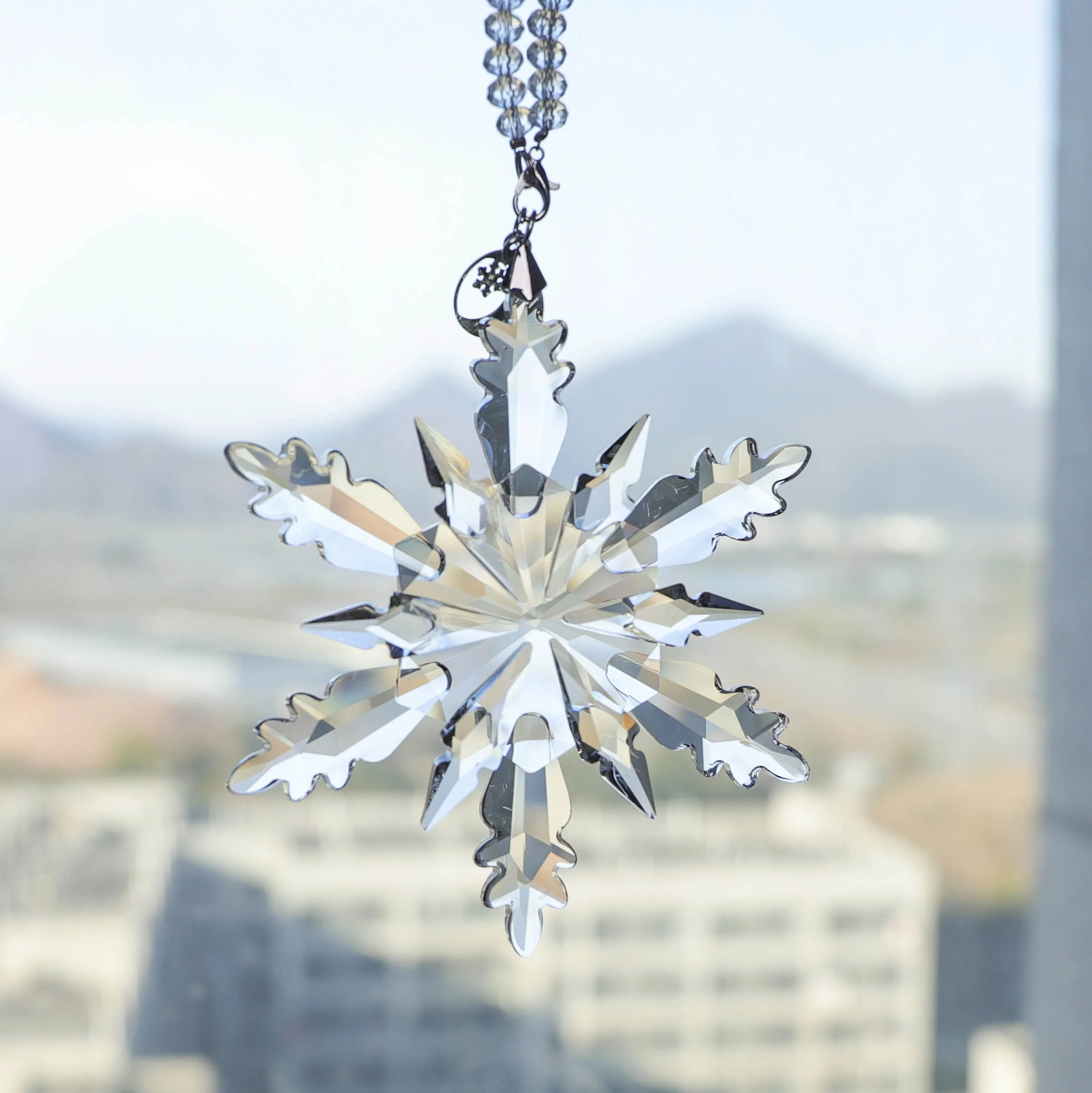 Fashion k9 crystal snowflake  christmas hanging ornament car accessories small crystal model  wedding return gifts factory