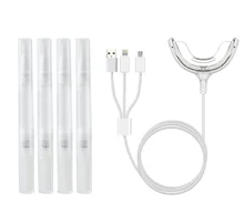 Kit de clareamento dos dentes Tongwode grupo milagre huaer teeth whitener teeth whitening led luz caneta 2ml