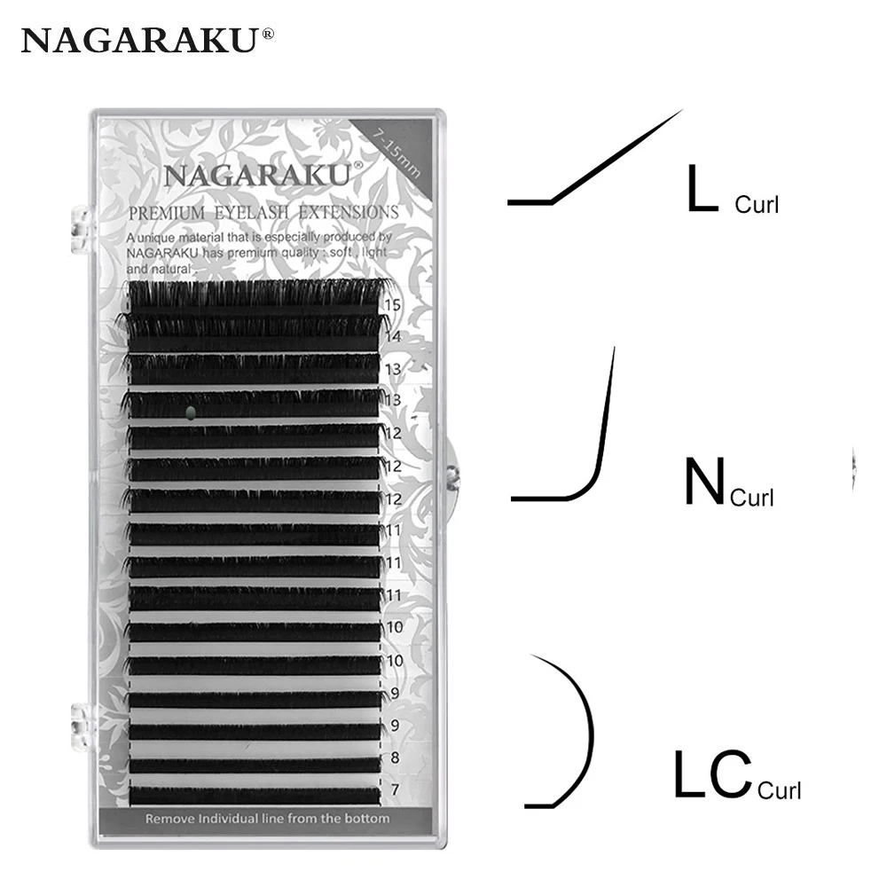 Nagaraku Special Curl L Lc N Eyelash Extension Mixed 7 15 Mm Mink Eyelashes Curl L N M Soft And Natural False Lash Buy M Mink Eyelash Extension Curl L Lc N Individual Eyelashes