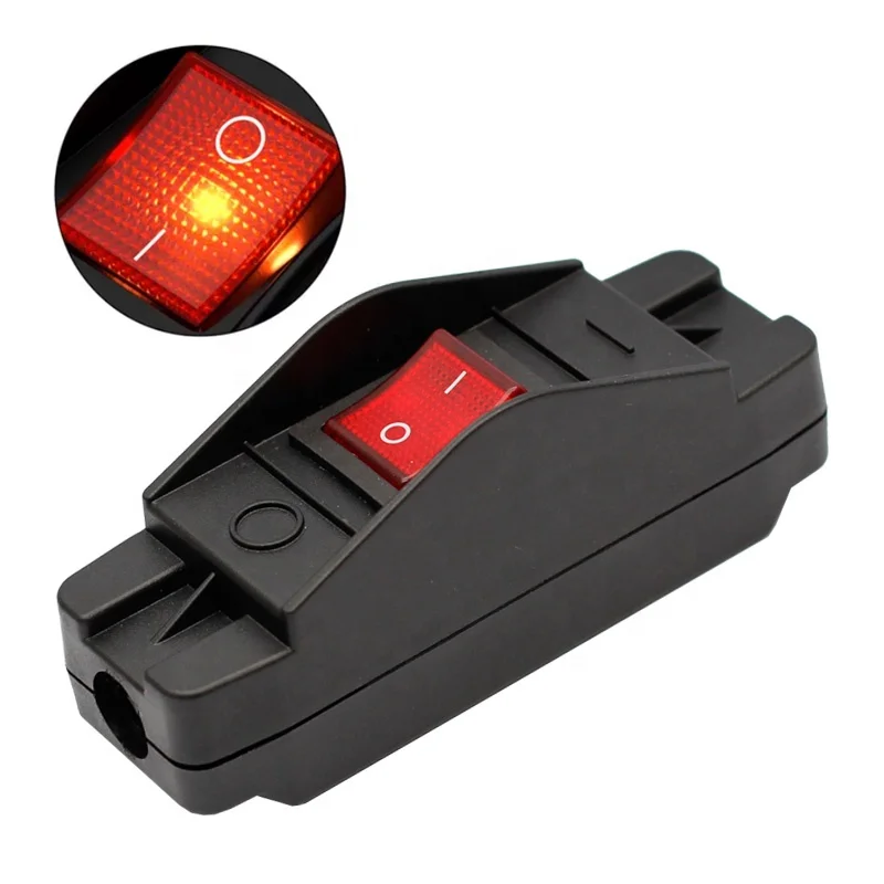 Large Current 30a 250v Heavy Duty Led Light Indicator Inline Cord