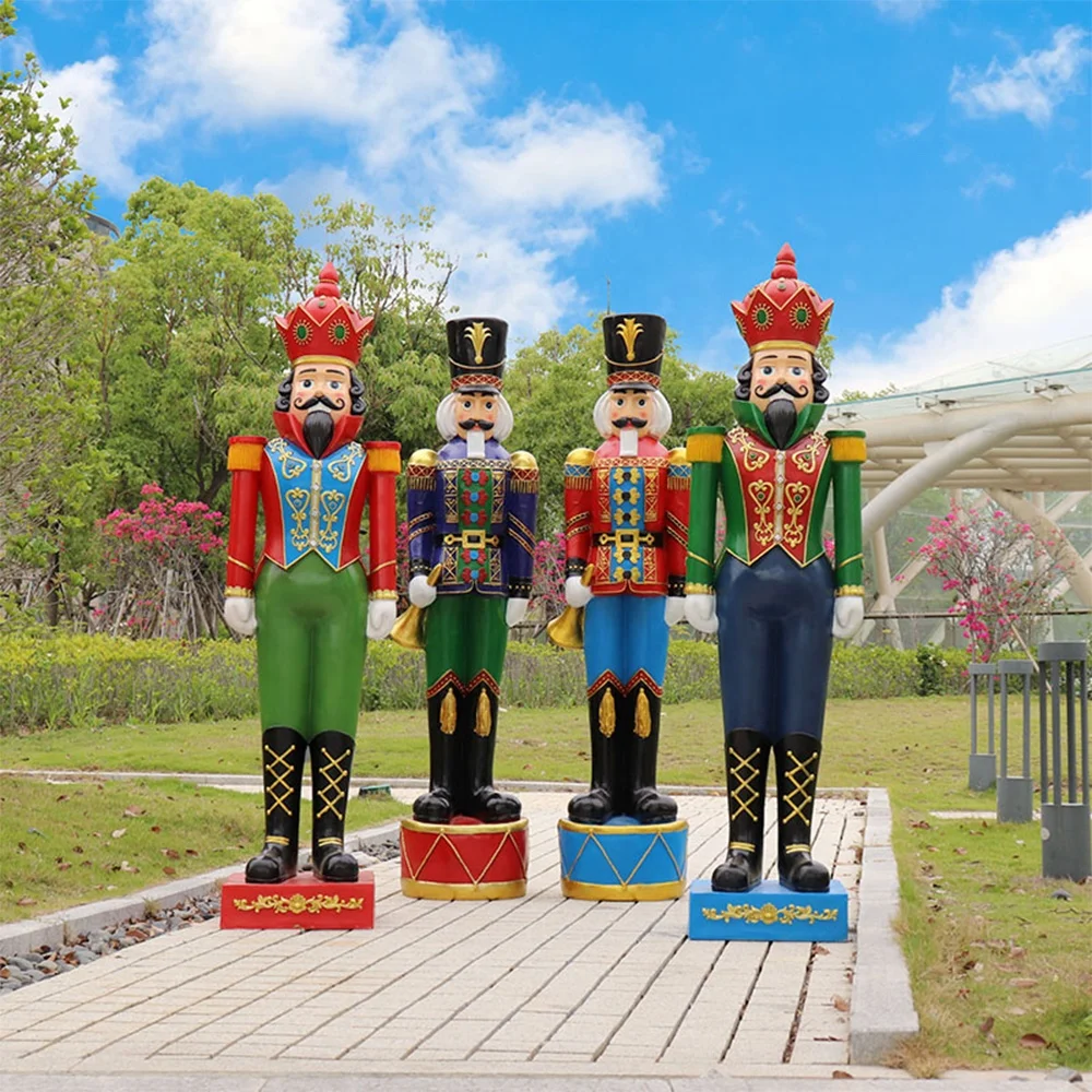 Support Customized Large Life Size Nutcracker Sculpture/fiberglass