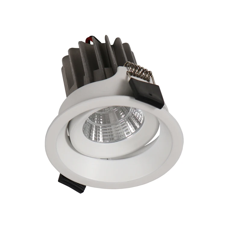 round tiltable anti-glare recessed led downlight