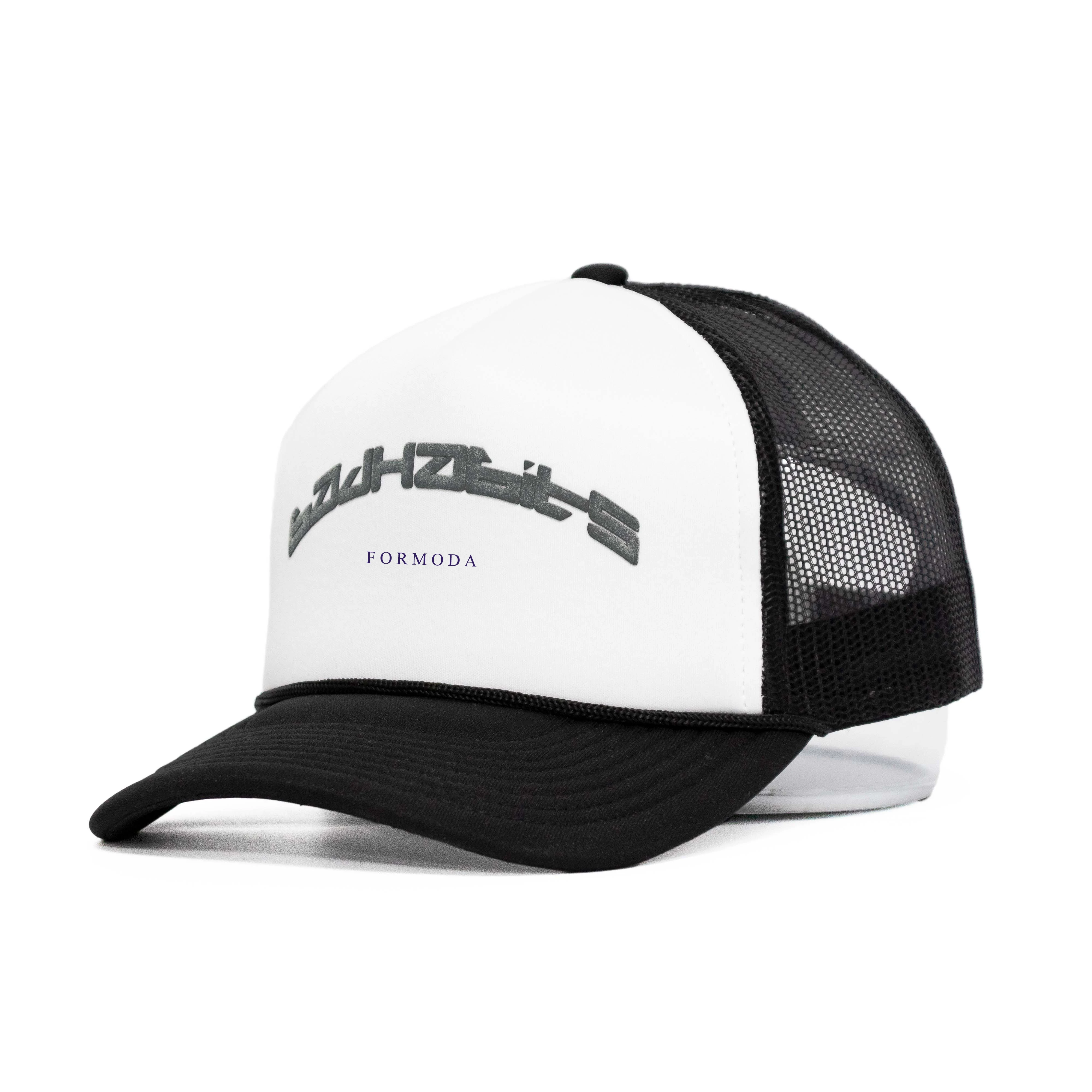 Hight Quality Custom Logo Trucker Hats,Front Label Woven Patch Locking 5 Panel Foam Sponge Caps