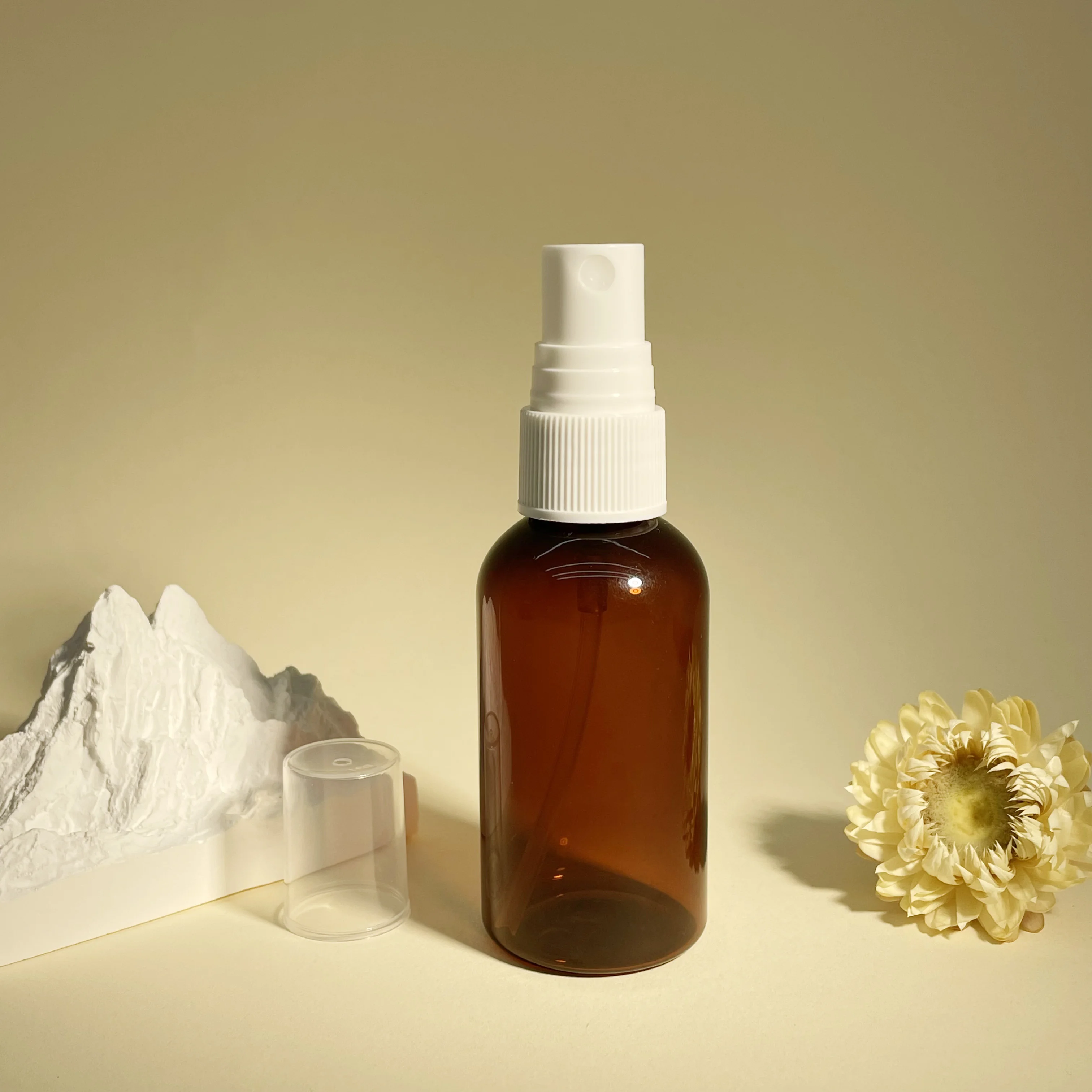product 50ml amber plastic bottle with spray pump for lotion alcohol sanitizer spray bottles fine mist spray bottles-1