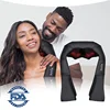 Perfect health home care car electric shiatsu kneading and rolling back neck shoulder massage shawls massager with heat