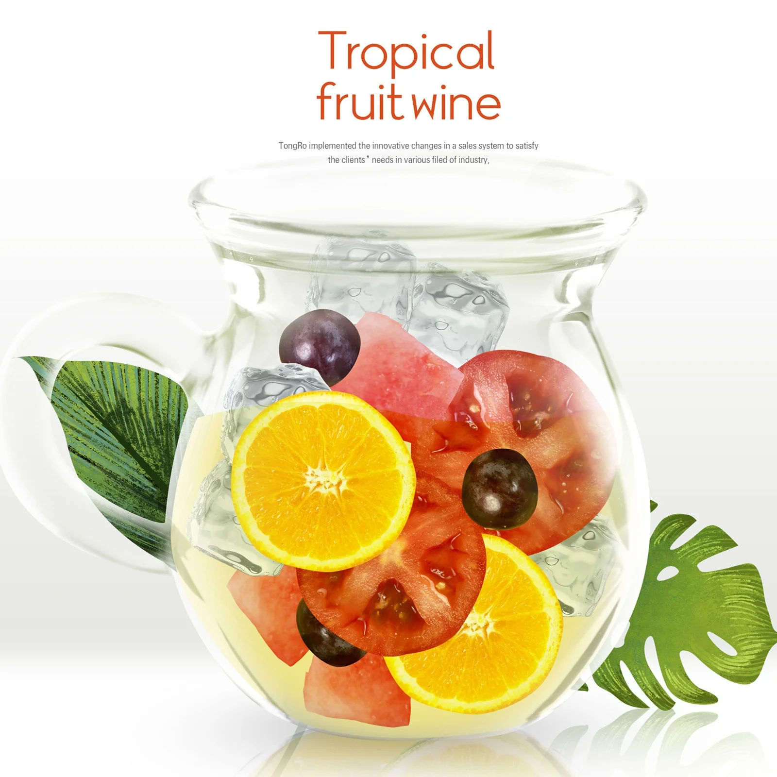 
Fashion fruit drink creative graphic editor 