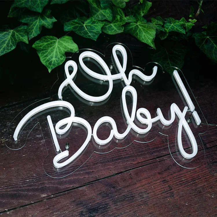 personalized indoor decoration custom led tube lighting letters oh baby flex lamps sign led neon sign custom