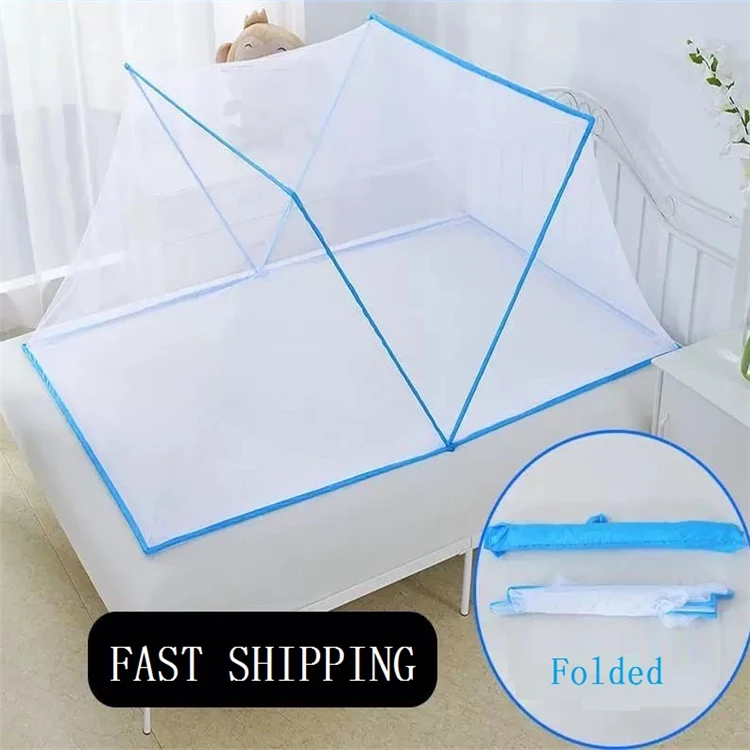
2020 Hot Sale New Portable Quick Folding Anti-mosquito Home Bed Bedding Decoration Adult Mosquito Net 