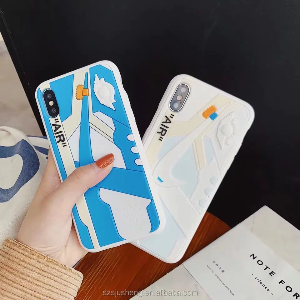 Fashionable AJ Basketball Shoes Cell Phone Case For Iphone 11 Pro Silicon Phone Case 3D Sneaker Shoe Phone Case For iphone  xs
