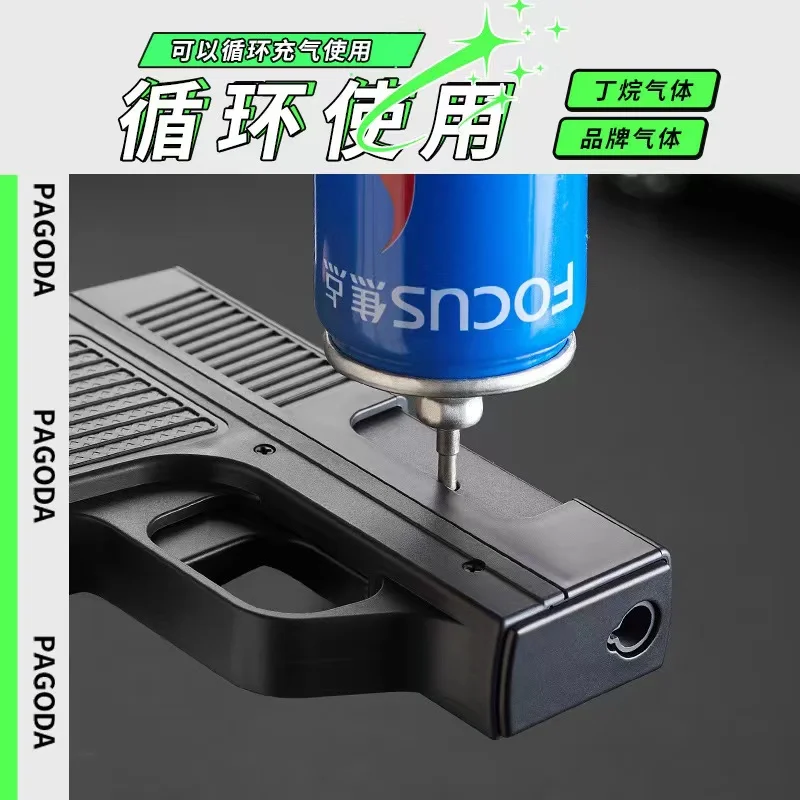 New Cigarette Case Lighter 2 In 1 Torch Blue Flame Gun Lighter