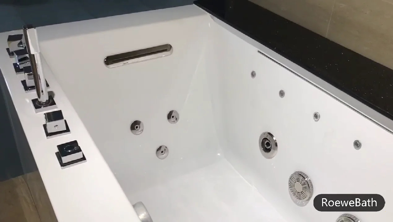 Whirlpool Tubs With Bluetooth,Led Light Acrylic Bathtub With Big Water ...